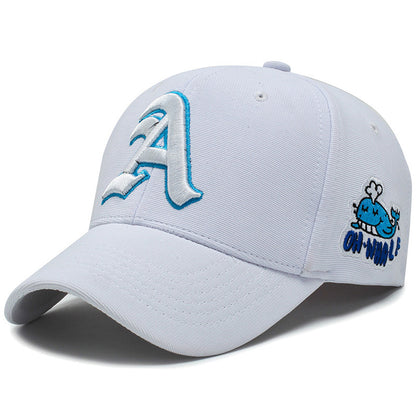 Embroidered baseball cap in grey cotton for men