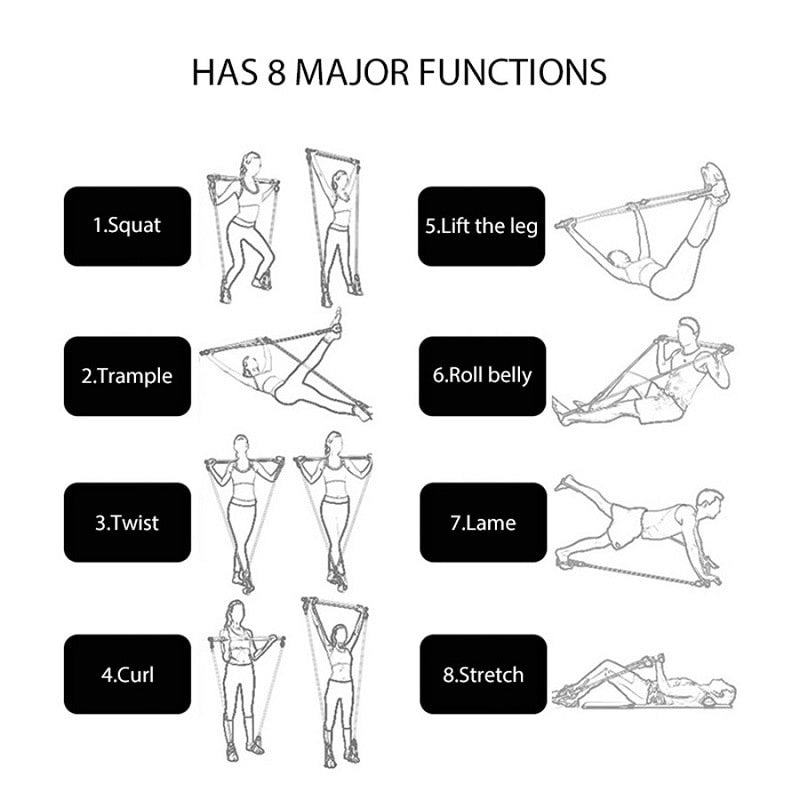 Pilates bar for arm shoulder and back workouts