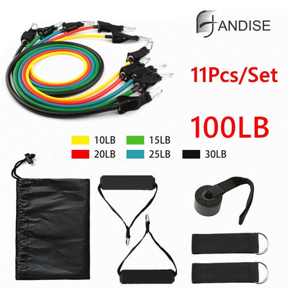Resistance bands set with loop bands for leg workouts