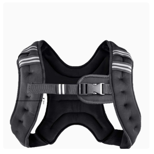 Adjustable weighted vest for running and fitness training