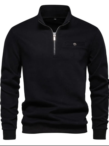 Men's quarter zip sweatshirt for casual everyday wear