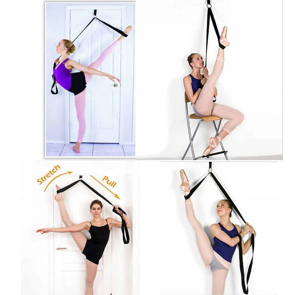 Door leg stretcher for splits and flexibility training