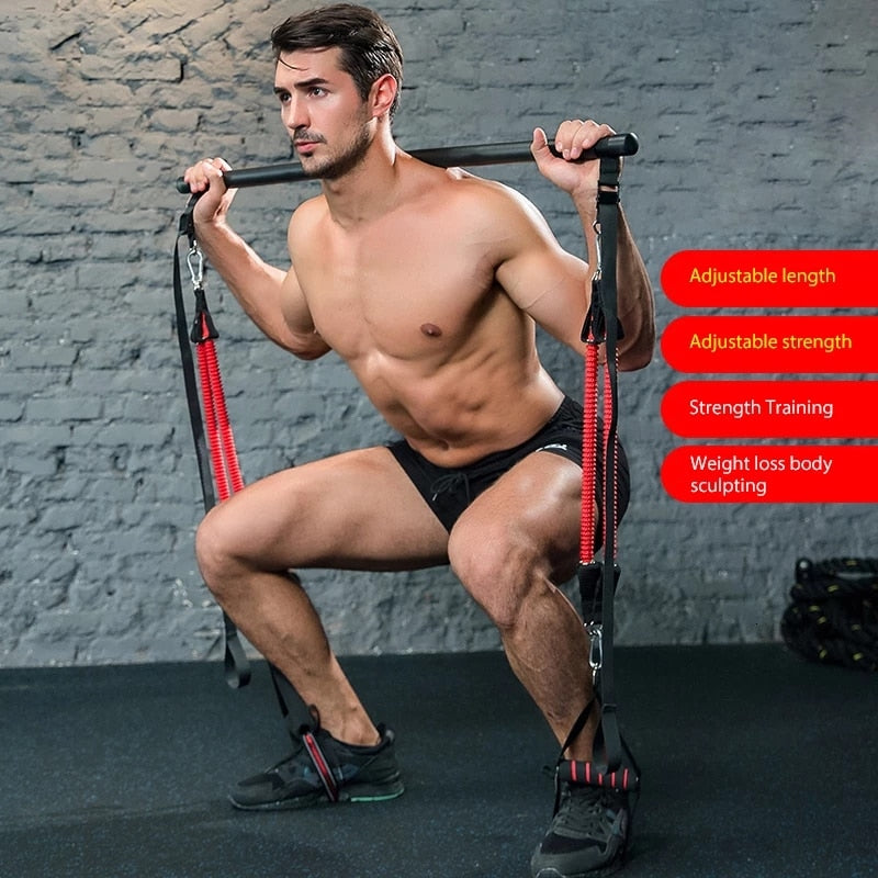 Pilates bar for home fitness and strength training