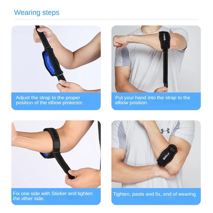 Elbow compression sleeve sports support in blue