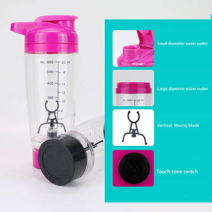 Electric protein shaker bottle for protein drinks