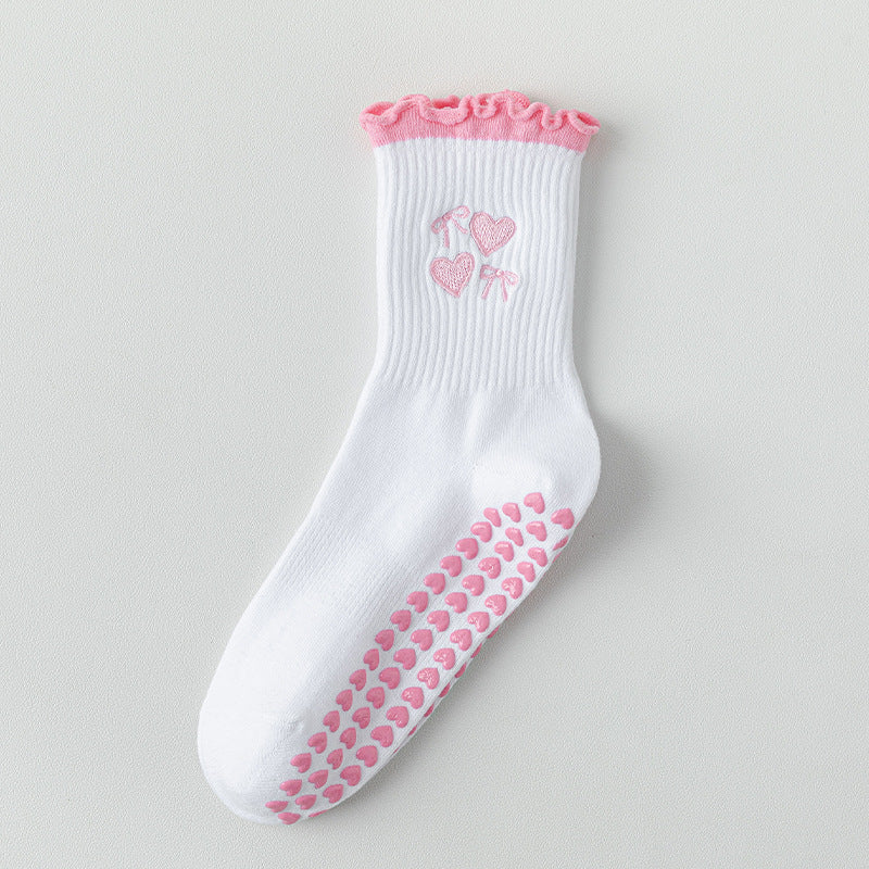 Yoga socks for women in combed cotton