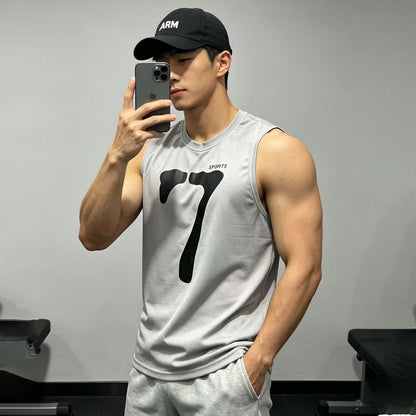 Men's workout tank top for gym workouts