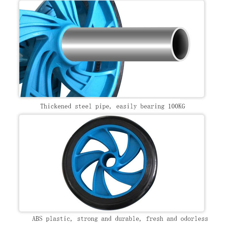 Ab roller wheel with dual wheel design and foam handles