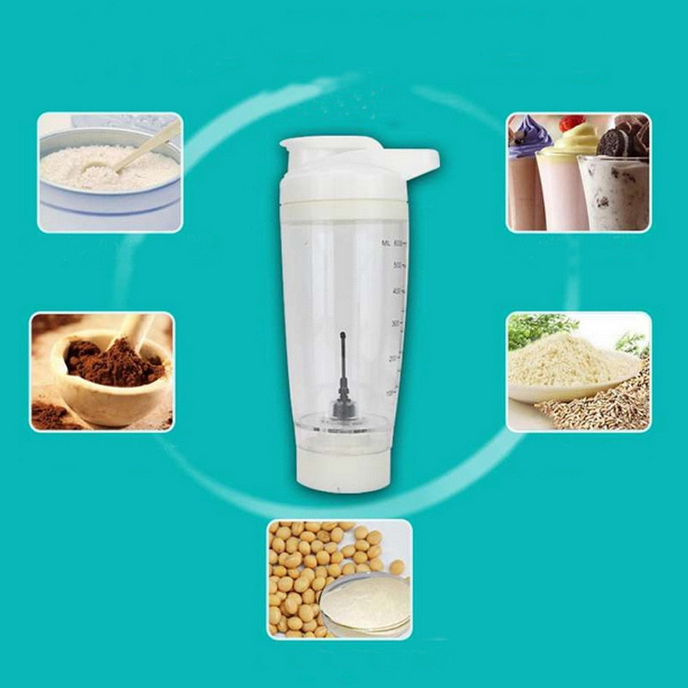 Electric protein shaker bottle made from PP PC and ABS