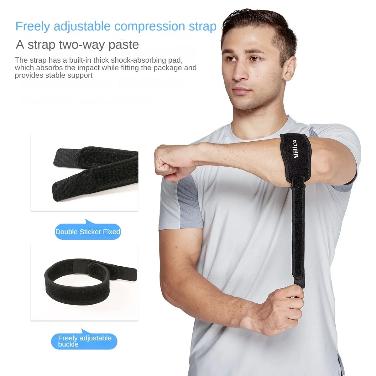 Elbow compression sleeve for hiking and outdoor activities