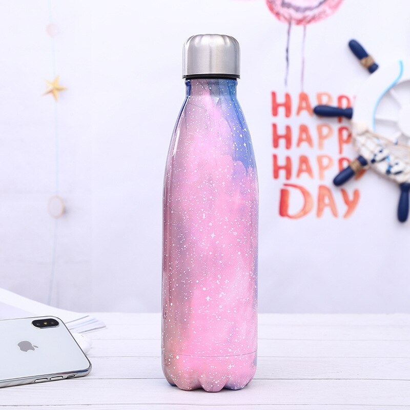 Stainless steel insulated water bottle portable travel thermos