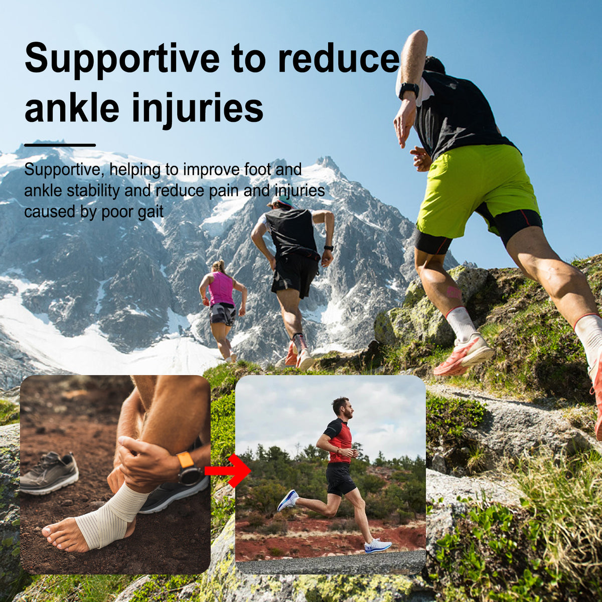 HOUKEA Ultra Performance Boost Insoles, Soft And Comfortable Elastic Insoles For Outdoor Sports Running Wear Resistant Non-Slip Care Insoles