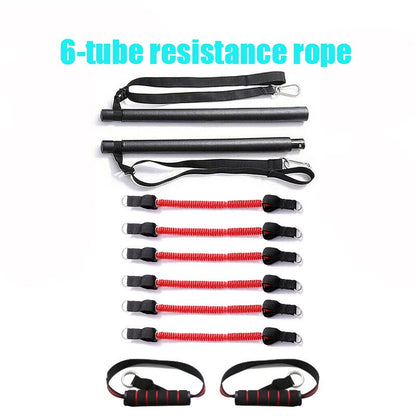 Pilates bar resistance band home workout equipment