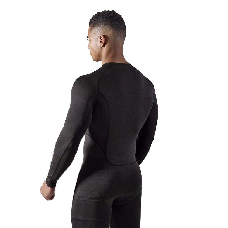 Muscle Master Men's New Fitness Training Moisture-Wicking Slim Fit Long Sleeve Spring Workout T-Shirt Lightweight