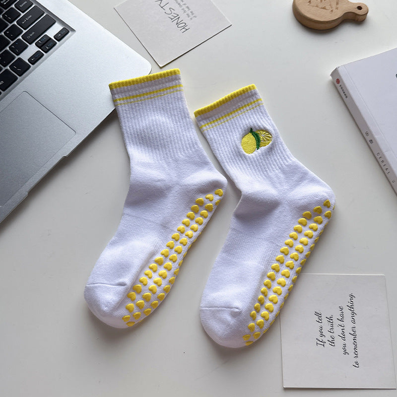 Yoga socks for women in combed cotton