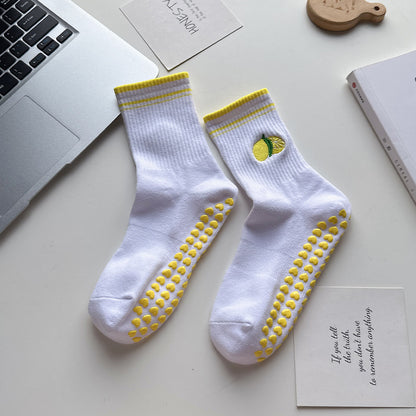 Yoga socks for women in combed cotton