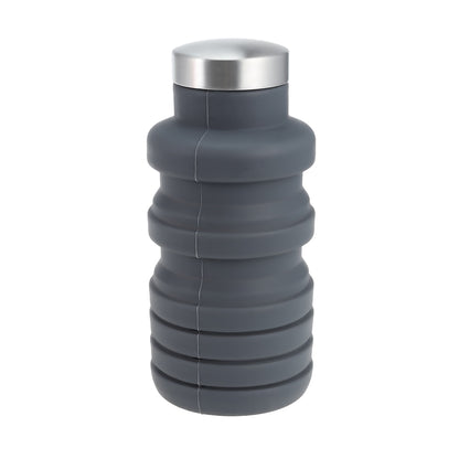 Collapsible water bottle with protective lid