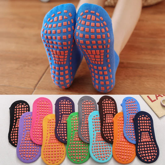 Non slip grip socks 5 pairs cotton anti skid socks