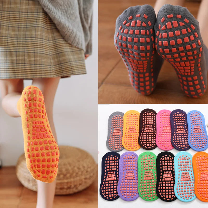 Non slip grip socks for trampoline activities
